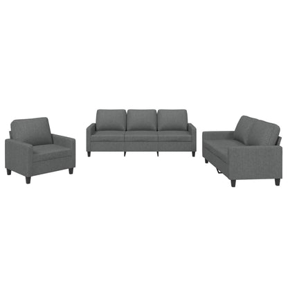 Sofa Set Dark Grey 100% polyester Sofa Set Rectangular Modern