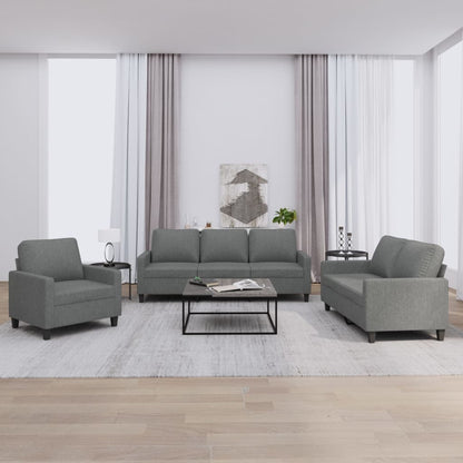 Sofa Set Dark Grey 100% polyester Sofa Set Rectangular Modern