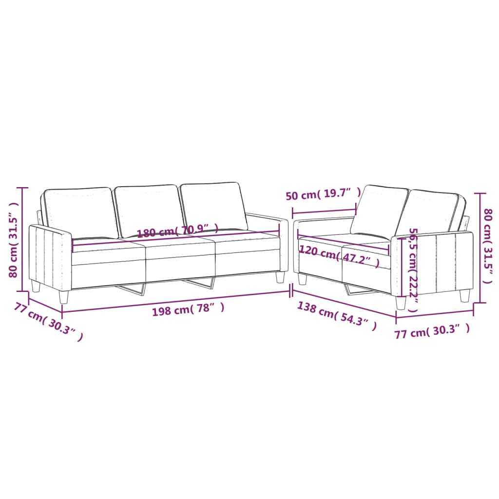 Sofa Set Dark Grey