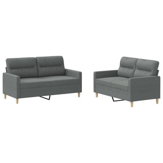Sofa Set Dark grey Fabric (100% polyester), metal, textilene, plywood