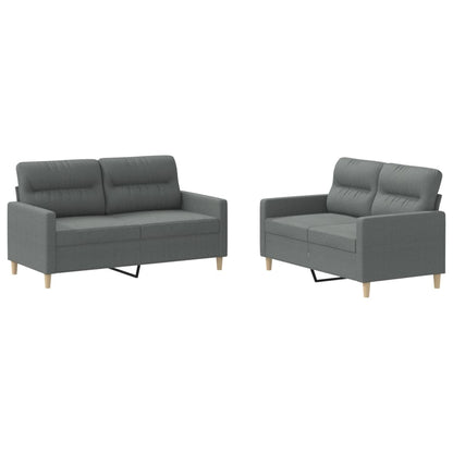 Sofa Set Dark grey Fabric (100% polyester), metal, textilene, plywood