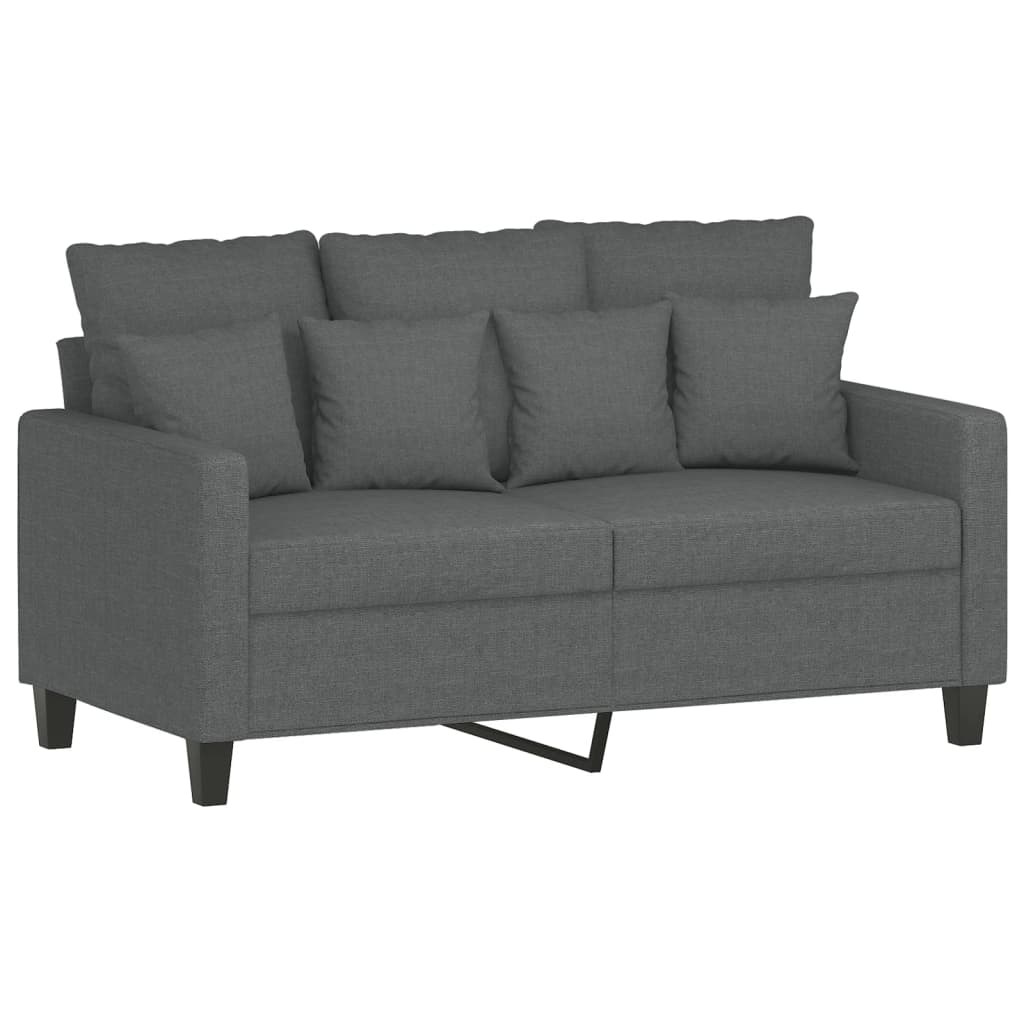 Sofa Set Dark grey Fabric (100% polyester)