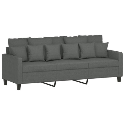 Sofa Set Dark grey Fabric (100% polyester)