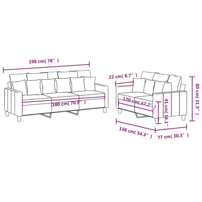 Sofa Set Dark Gray Polyester Large Sofa Set Rectangular