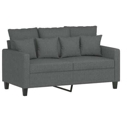 Sofa Set Dark Grey Fabric (100% polyester), metal, textilene, plywood