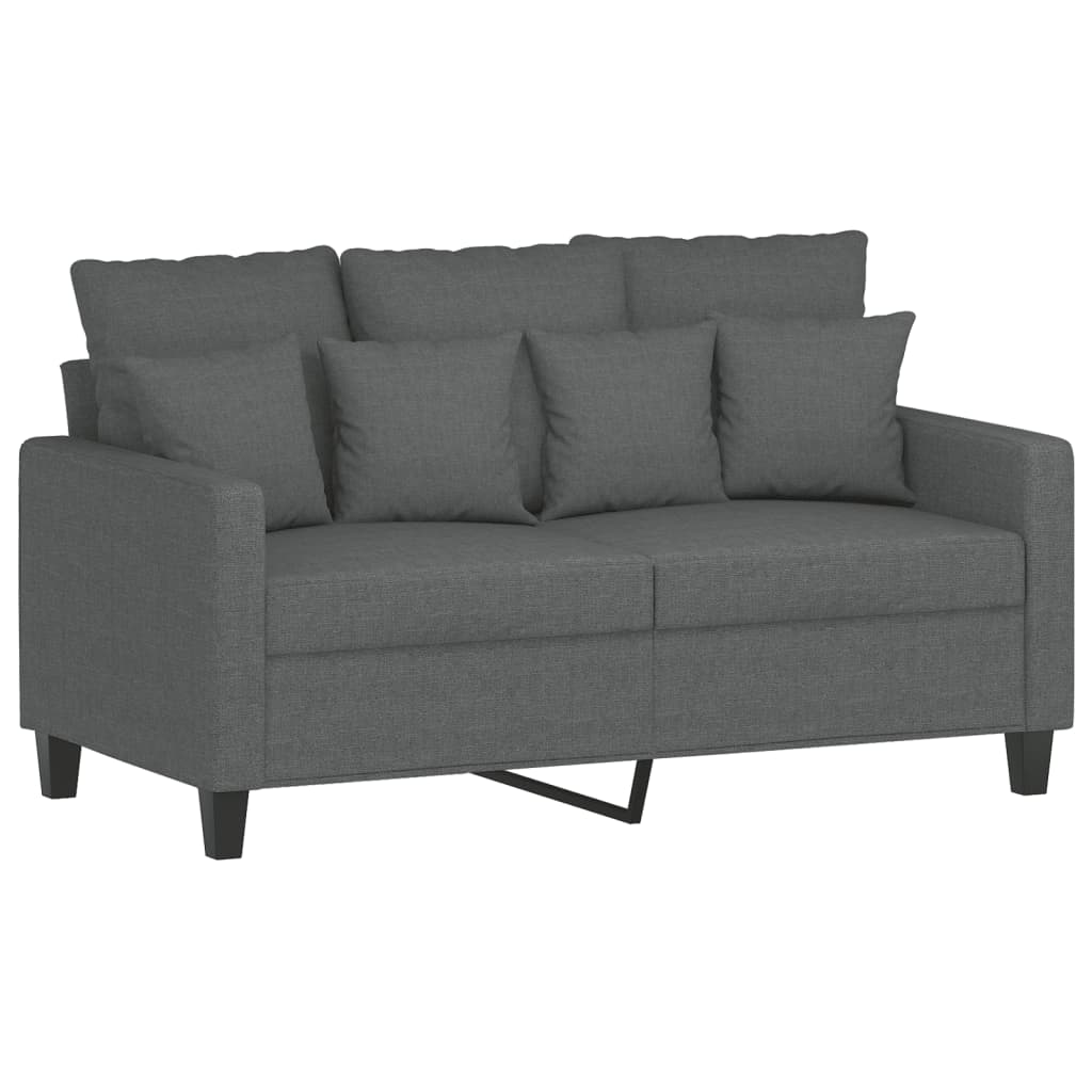 Sofa Set Dark Grey Fabric (100% polyester), metal, textilene, plywood
