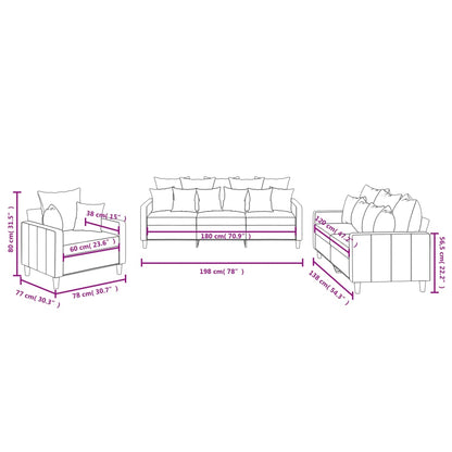 Sofa Set Black Velvet (100% polyester), metal, textilene, plywood