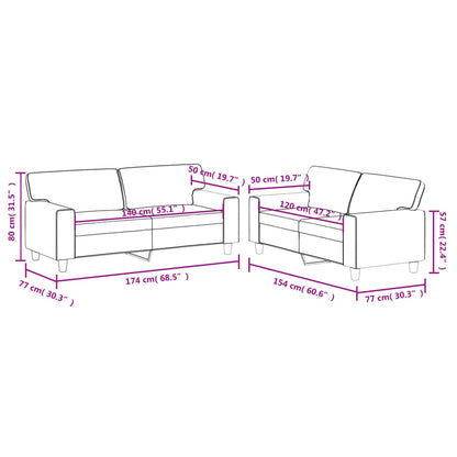 Sofa Set Black Faux leather, metal, plywood 2-Seater Sofa Set