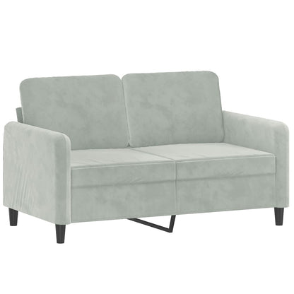Sofa Set Light Grey Velvet