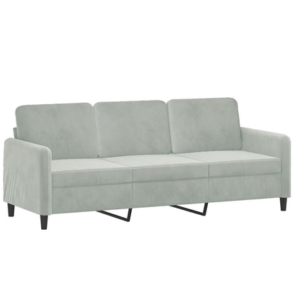 Sofa Set Light Grey Velvet