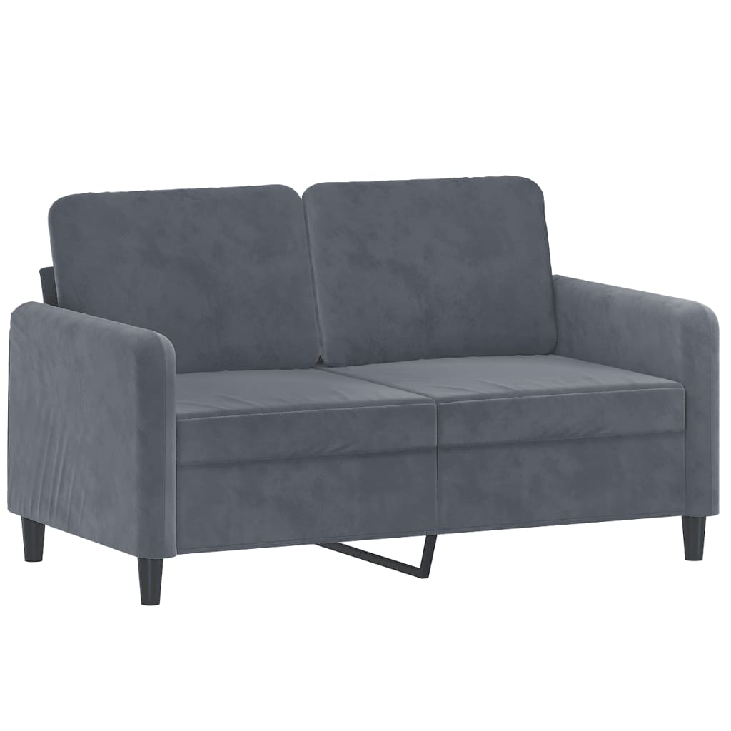 Sofa Set Dark grey Velvet (100% polyester), metal, textilene, plywood