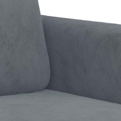 Sofa Set Dark grey Velvet (100% polyester), metal, textilene, plywood