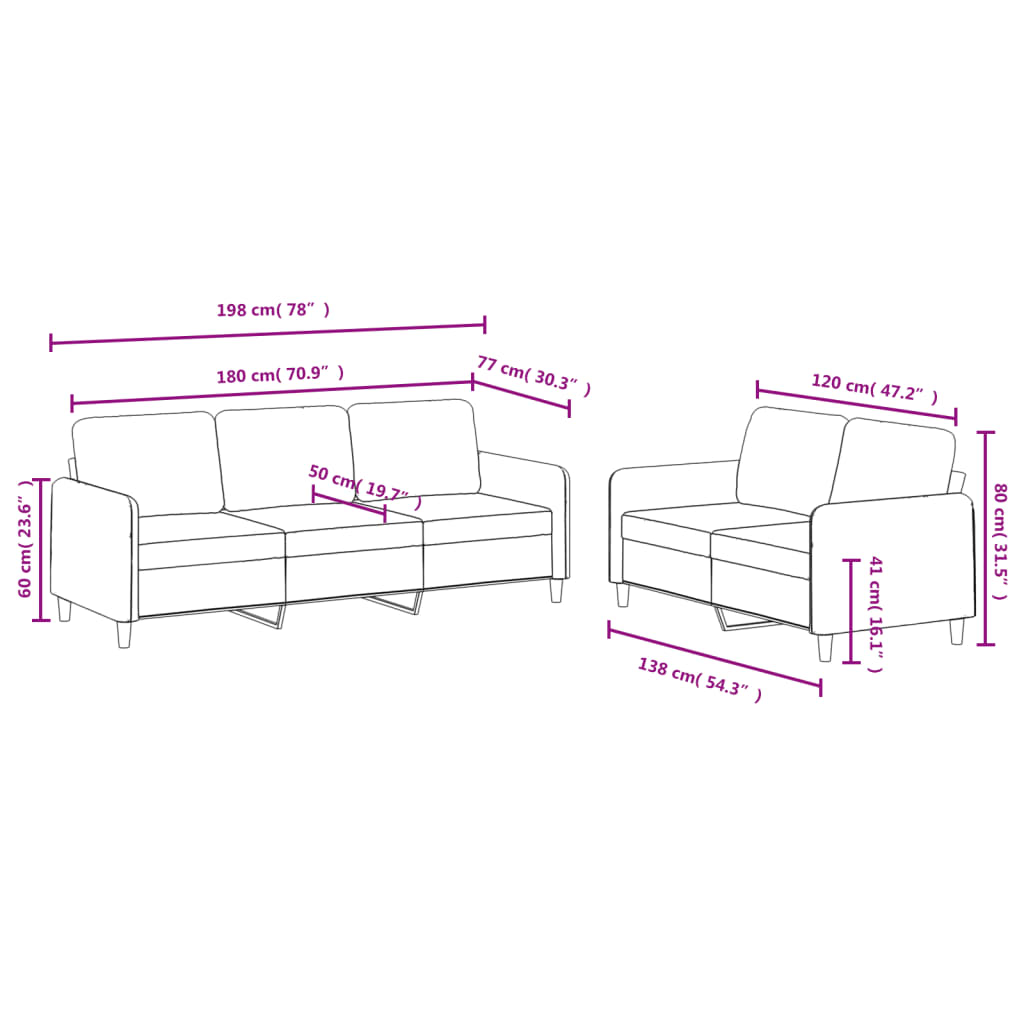 Sofa Set Dark grey Velvet (100% polyester), metal, textilene, plywood