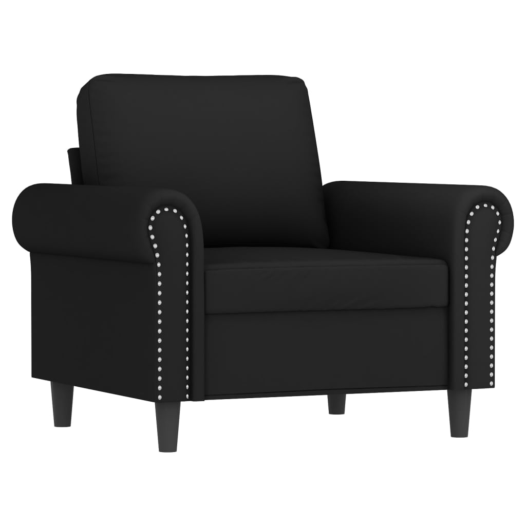 Sofa Set Black Velvet, Metal, Textilene, Plywood Modern Sofa Set