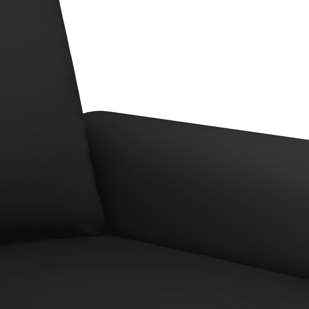 Sofa Set Black Velvet, Metal, Textilene, Plywood Modern Sofa Set