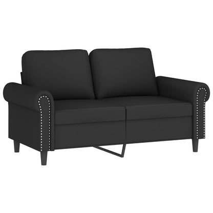 Sofa Set Black Velvet (100% polyester), metal, textilene, plywood