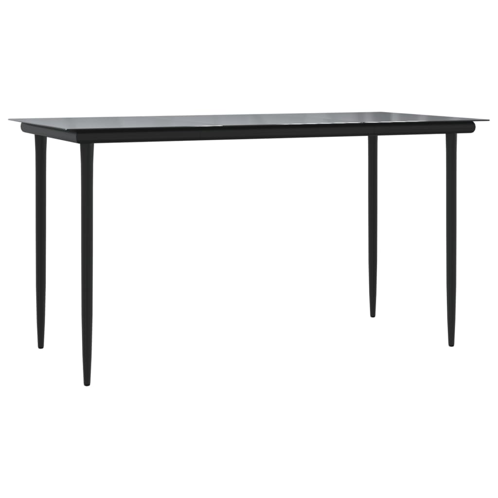 Garden Dining Set Grey, Black