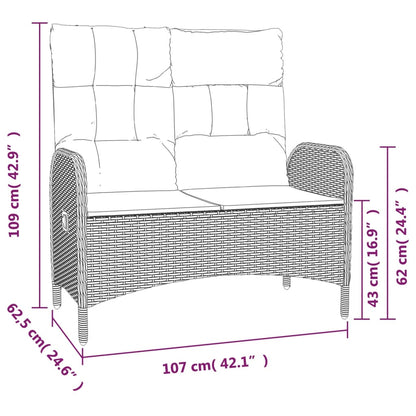 Garden Dining Set Grey, Black