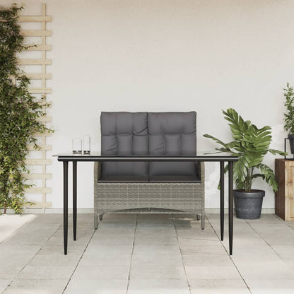 Garden Dining Set Grey, Black