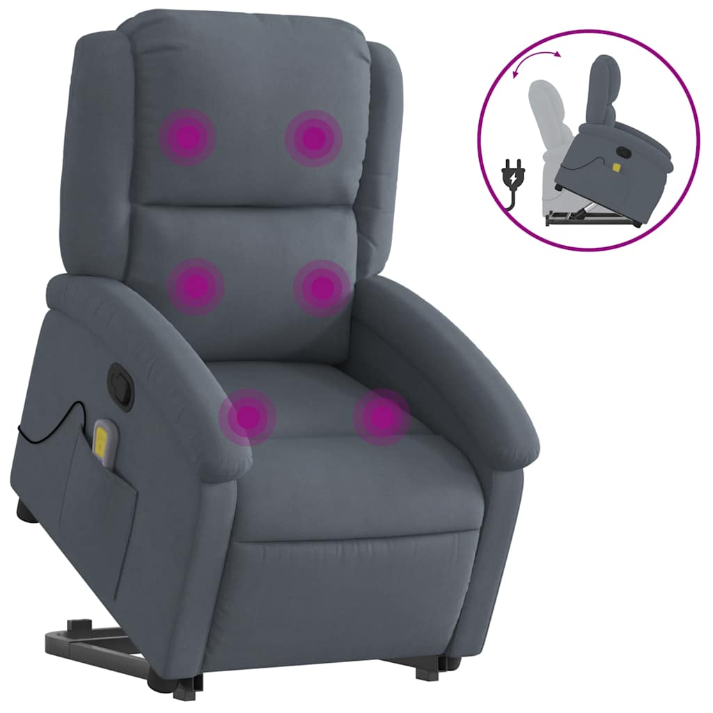 Stand Up Massage Recliner Chair Dark grey