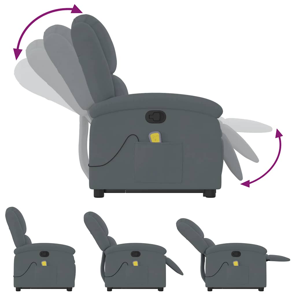 Stand Up Massage Recliner Chair Dark grey