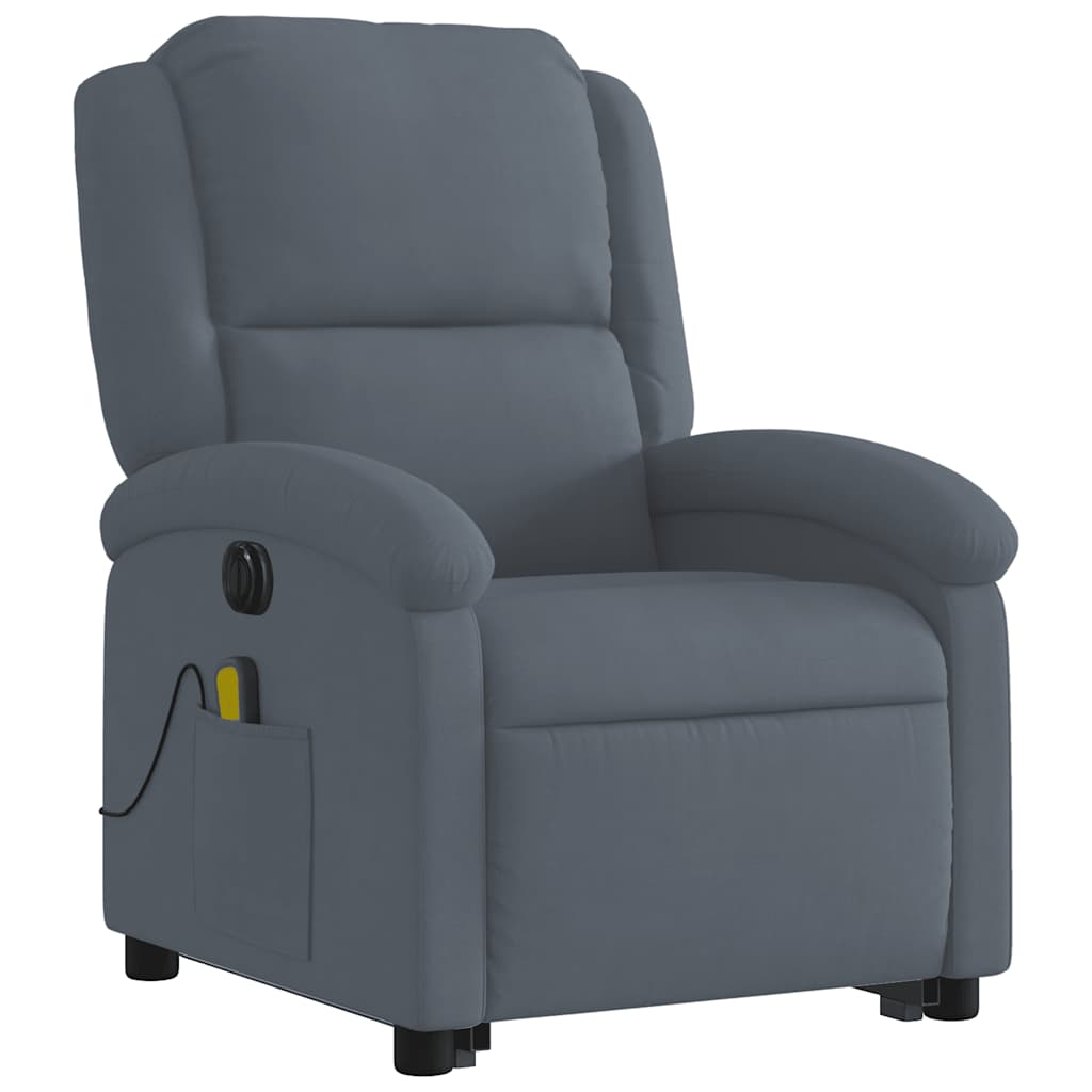 Electric Stand Up Massage Recliner Chair Dark Gray