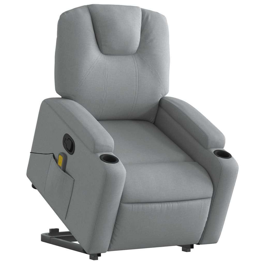 Stand Up Massage Recliner Chair Light Gray