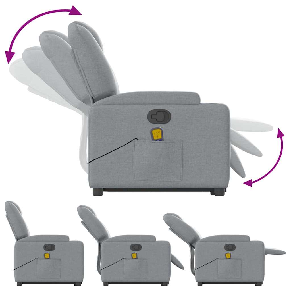 Stand Up Massage Recliner Chair Light Gray