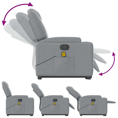 Stand Up Massage Recliner Chair Light Gray