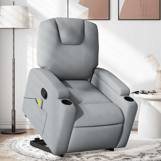 Stand Up Massage Recliner Chair Light Gray