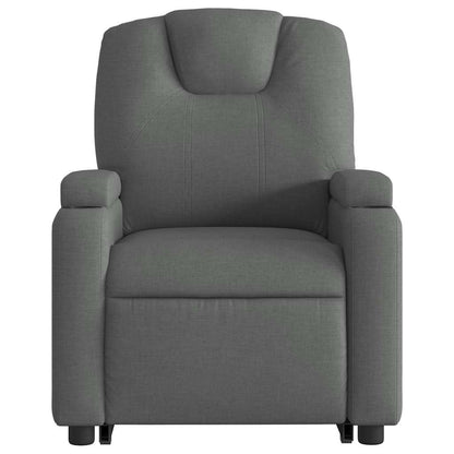 Stand up Massage Recliner Chair Dark Gray Fabric