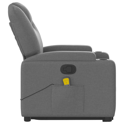 Stand up Massage Recliner Chair Dark Gray Fabric