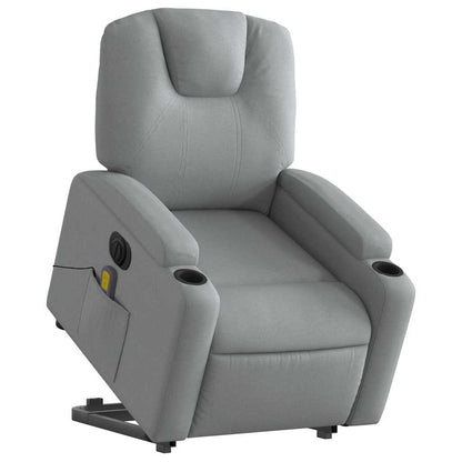 Electric Stand Up Massage Recliner Chair Light grey