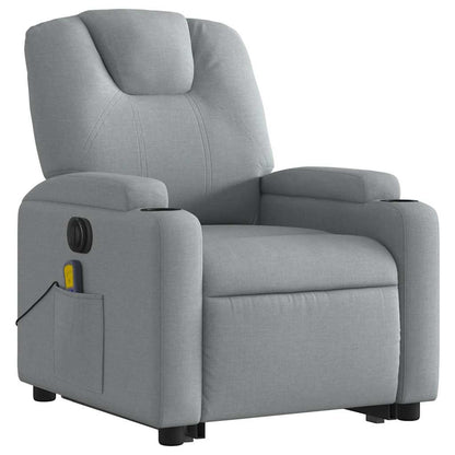 Electric Stand Up Massage Recliner Chair Light grey