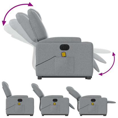 Electric Stand Up Massage Recliner Chair Light grey