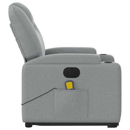 Electric Stand Up Massage Recliner Chair Light grey