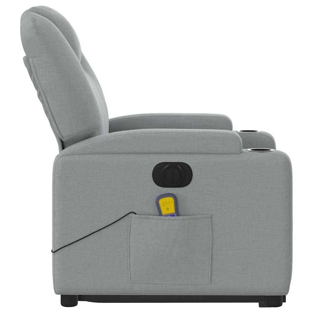 Electric Stand Up Massage Recliner Chair Light grey