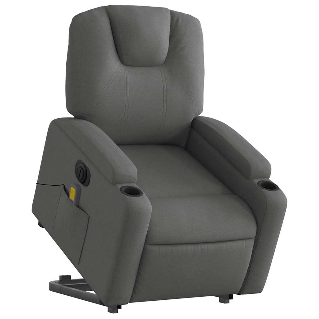 Electric Stand Up Massage Recliner Chair Dark grey