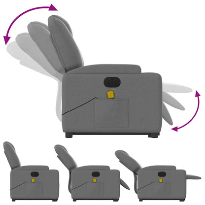 Electric Stand Up Massage Recliner Chair Dark grey