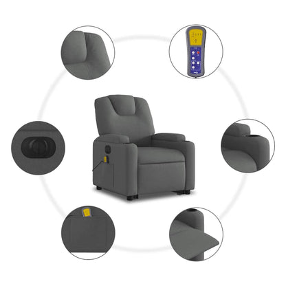 Electric Stand Up Massage Recliner Chair Dark grey