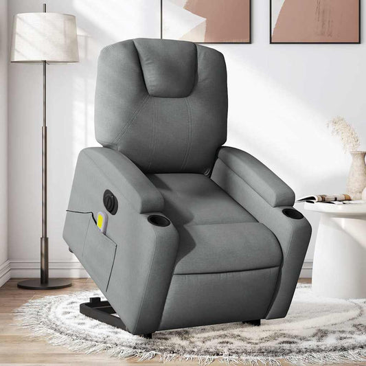 Electric Stand Up Massage Recliner Chair Dark grey