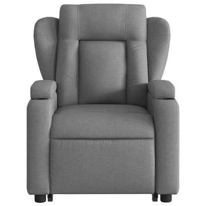 Stand up Massage Recliner Chair Dark Gray Fabric