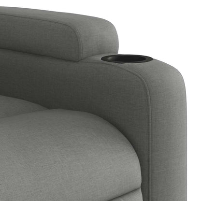Stand up Massage Recliner Chair Dark Gray Fabric