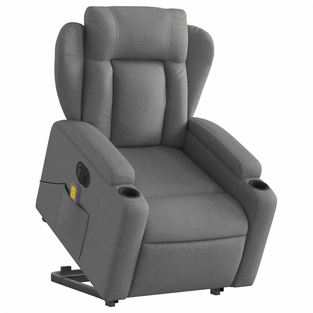 Electric Stand Up Massage Recliner Chair Dark gray