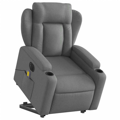 Electric Stand Up Massage Recliner Chair Dark gray