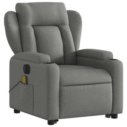 Electric Stand Up Massage Recliner Chair Dark gray