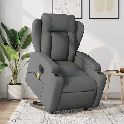 Electric Stand Up Massage Recliner Chair Dark gray