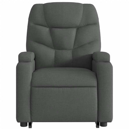 Stand up Massage Recliner Chair Dark Gray Fabric