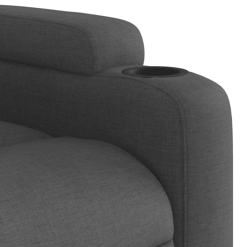 Stand up Massage Recliner Chair Dark Gray Fabric