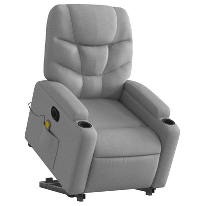 Electric Stand Up Massage Recliner Chair Light Gray